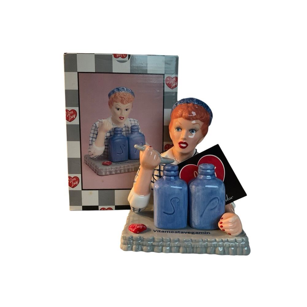 Vandor I Love Lucy Vitameatavegamin Salt & Pepper Shaker Set‎ With Box